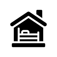 shelter glyph icon