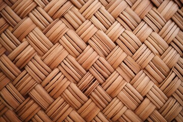 detailed woven pattern of a rattan basket