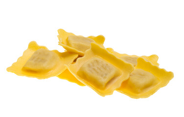 Italian large ravioli isolated