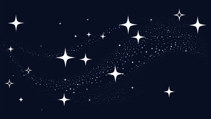 Obraz na płótnie Canvas Starry sky hand drawn vector background