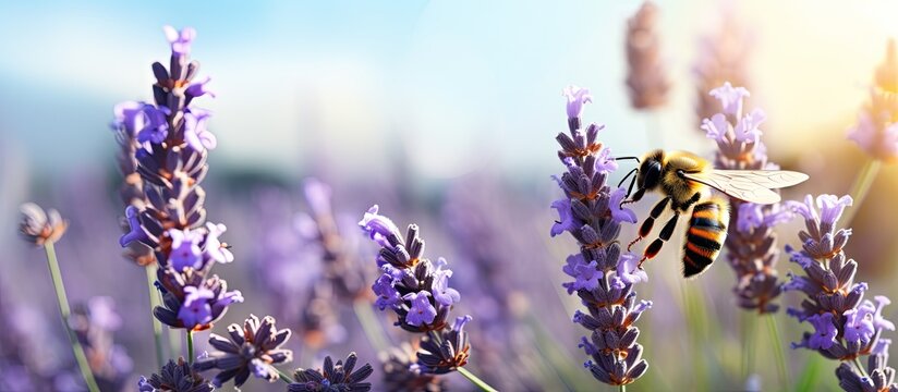Lavender and bee