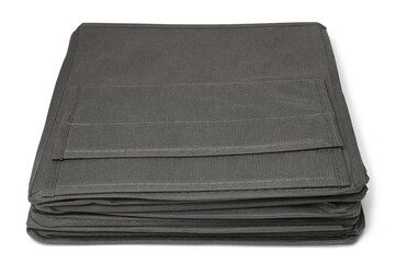 Folded storage textile box