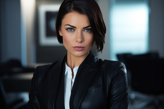 Portrait of Serious businesswoman in office