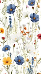 Naklejka premium flower bouquet Seamless Pattern Vector Design, design fashion, fabric, textile, wallpaper,