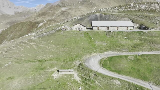 Alp da la Creusch, Aroser Rothorn and Furcletta in the background, Piz Mulain on the left, drone image, Alvaneu, Grisons, Switzerland, Europe