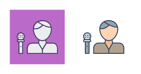 Female Anchor Vector Icon