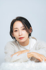 ミドル女性のビューティーポートレート　スキンケア　コスメ