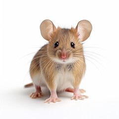 AI. Mouse portrait isolated on white background