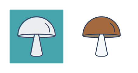Single Mushroom Vector Icon
