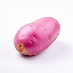 AI. New red potato tuber isolated on white background