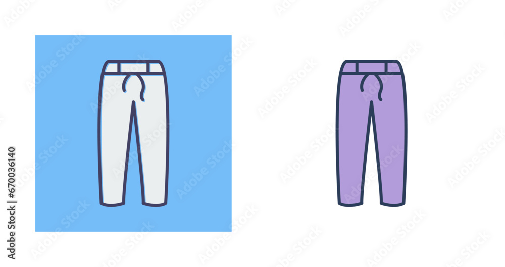 Poster trousers vector icon