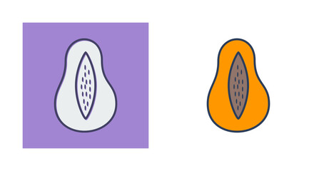 Papaya Vector Icon