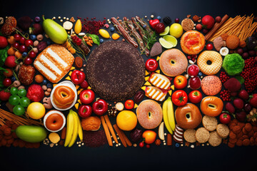 Fototapeta na wymiar Healthy food background