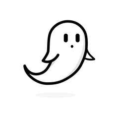 Cartoon ghost icon