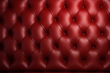 Textured 3D red leather sofa background. Generative AI