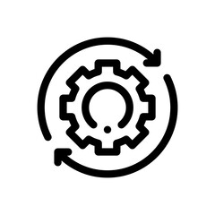 gear line icon