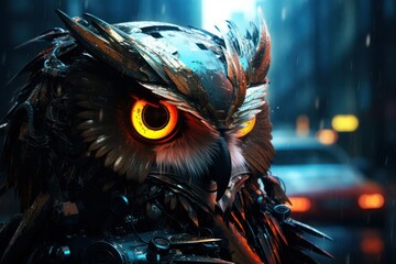 cyber punk owl