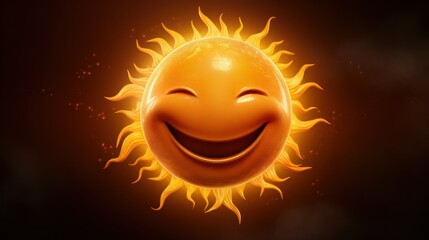 cute sun smiling