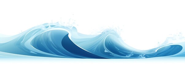 Fresh ocean navy blue water waves design element minimalist style Generative AI