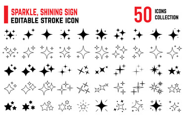 Set of sparkle icon, shining sign, twinkle star shapes vector design, shine effect sign vector design, star shapes, magic star symbols, Christmas symbols isolated on white background, bright firework
