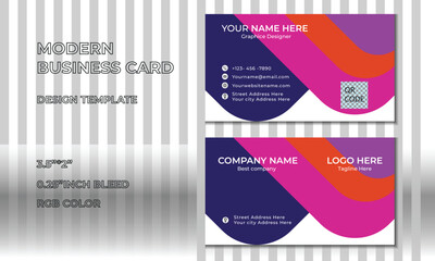 New creative and modern business card design template mockup 