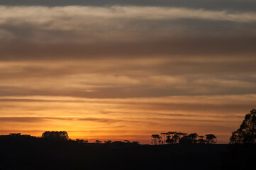 sunset in the mountains