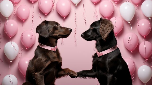 Love Dog Receives Valentines Card, Background Image, Valentine Background Images, Hd