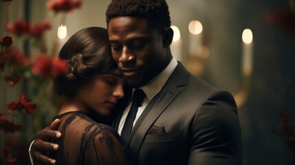 Loving African American Man Hugging, Background Image, Valentine Background Images, Hd