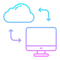 Backup Data Gradient Icon
