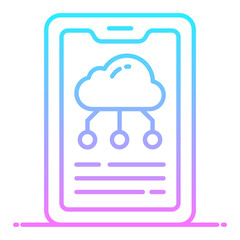 Cloud Phone Gradient Icon