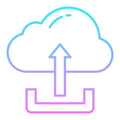 Cloud Upload Gradient Icon