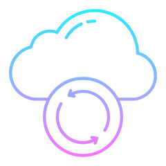 Cloud Sync Gradient Icon