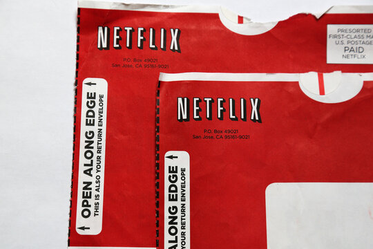 Netflix mail in envelope detail.  The mail service DVDs are going to be discontinued.
