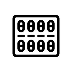 pill box line icon