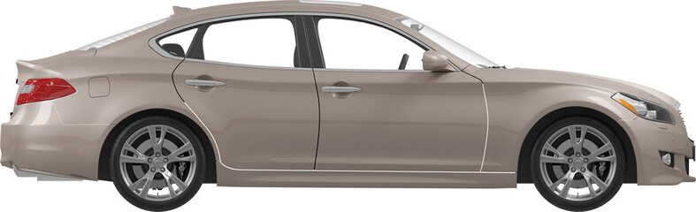 Obraz na płótnie Canvas Side view of brown car