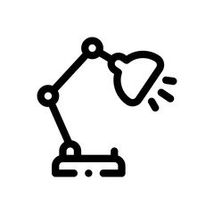 desk lamp line icon