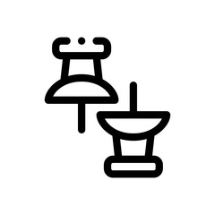 push pin line icon