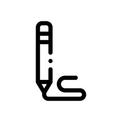pencil line icon
