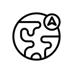 worldwide line icon