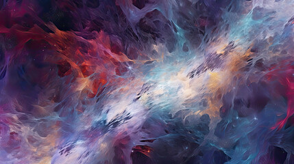 Vibrant Cosmic Wonder: Abstract Stardust Galaxy - obrazy, fototapety, plakaty
