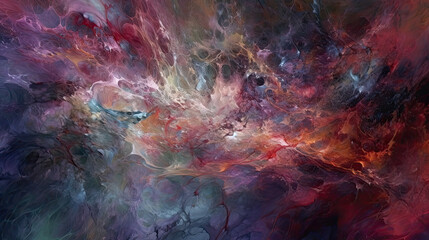 Vibrant Cosmic Wonder: Abstract Stardust Galaxy - obrazy, fototapety, plakaty