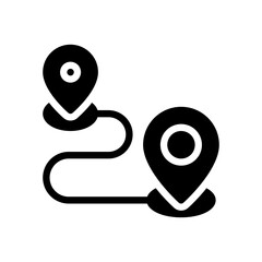 Obraz premium destination glyph icon
