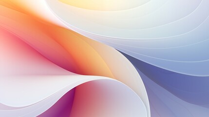 A soft and flowing swirl of colorful light on a white background