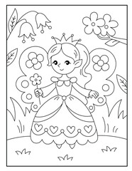 Fairy coloring pages for kids