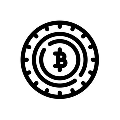 Obraz premium bitcoin line icon