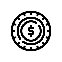 dollar line icon