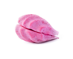 meringue pink on a white background