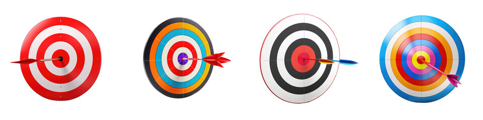 Archery Target clipart collection, vector, icons isolated on transparent background