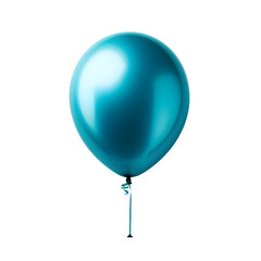 blue balloon isolated on transparent or white background