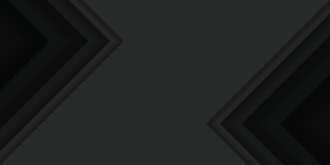 Black multilayered right triangle. Gray gradient paper cut abstract background. Design element for template, card, cover, banner, poster, backdrop, wall. Vector illustration.